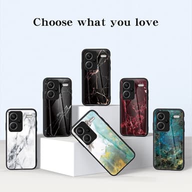 SKALO Xiaomi Redmi Note 13 Pro+ Marmori karkaistu lasi TPU-suojakuori - #2