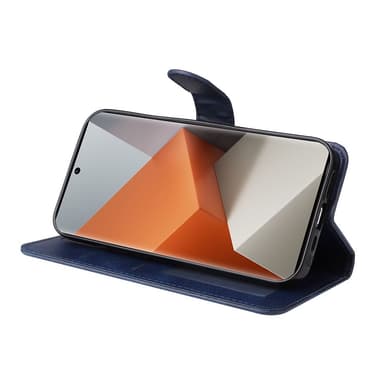 SKALO Xiaomi Redmi Note 13 Pro+ PU-nahkainen Lompakkokotelo - Sininen