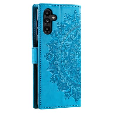 SKALO Samsung A15 4G Mandala lompakkokotelo - Sininen