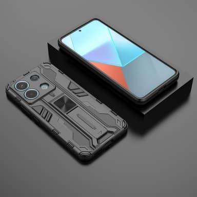 SKALO Xiaomi Redmi Note 13 Pro 5G Hybrid BIBERCAS Suojakuori - Musta