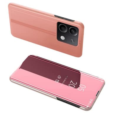 SKALO Xiaomi Redmi Note 13 Pro 5G Clear View Mirror Lompakko - Ruusukulta