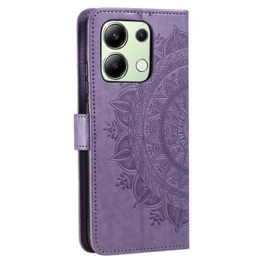 SKALO Xiaomi Redmi Note 13 4G Mandala lompakkokotelo - Violetti