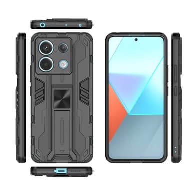 SKALO Xiaomi Redmi Note 13 Pro 5G Hybrid BIBERCAS Suojakuori - Musta