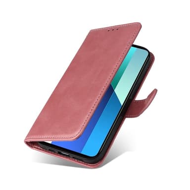 SKALO Xiaomi Redmi Note 13 4G PU-nahkainen Lompakkokotelo - Pinkki
