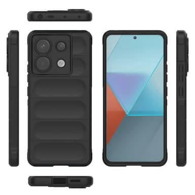 SKALO Xiaomi Redmi Note 13 Pro 5G Puffer Bumper TPU-suojakuori - Musta