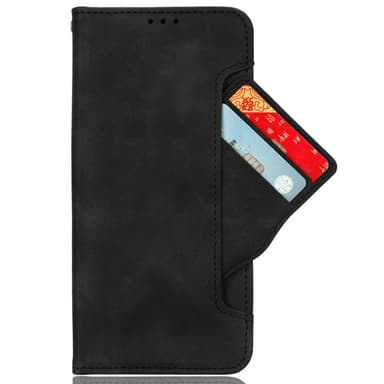 SKALO Asus ROG Phone 8 Pro 5G 6-lokeroa Lompakkokotelo - Musta