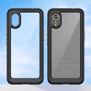 SKALO Samsung Xcover 7 Armor Hybrid Bumper Suojakuori - Musta