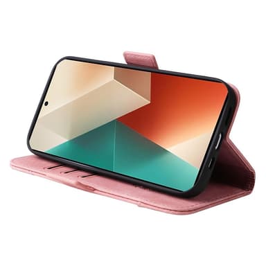 SKALO Xiaomi Redmi Note 13 5G BETOPNICE 001 Lompakkokotelo PU-nahkaa - Pinkki