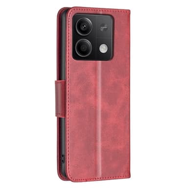 SKALO Xiaomi Redmi Note 13 4G Lompakkokotelo PU-nahkaa - Punainen