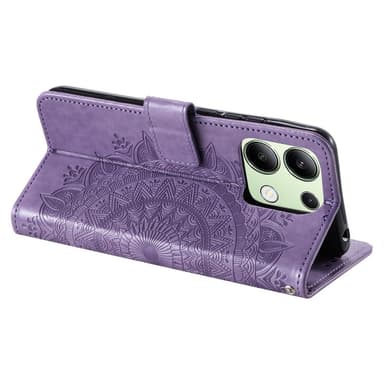 SKALO Xiaomi Redmi Note 13 4G Mandala lompakkokotelo - Violetti