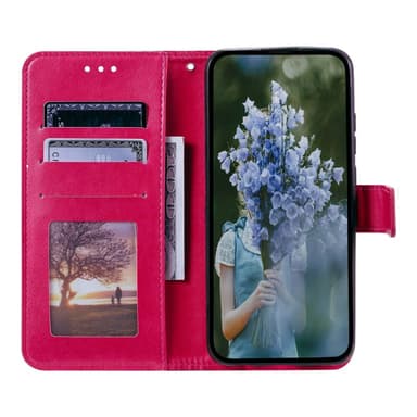 SKALO Xiaomi Redmi Note 13 4G Mandala lompakkokotelo - Cerise