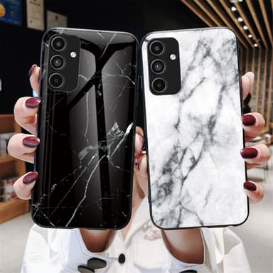SKALO Samsung A15 4G Marmori karkaistu lasi TPU-suojakuori - #3