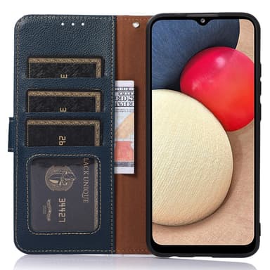SKALO Asus ROG Phone 8 5G KHAZNEH Litchi Lompakkokotelo PU-nahasta - Sininen