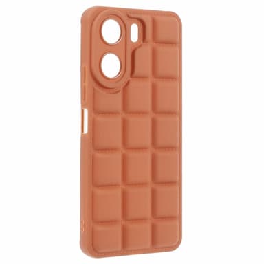 SKALO Xiaomi Redmi 13C 4G Puffer Bumper TPU-suojakuori - Vaaleanruskea