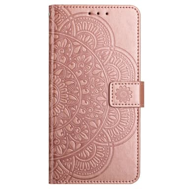 SKALO Xiaomi Redmi Note 13 Pro 5G Mandala lompakkokotelo - Ruusukulta