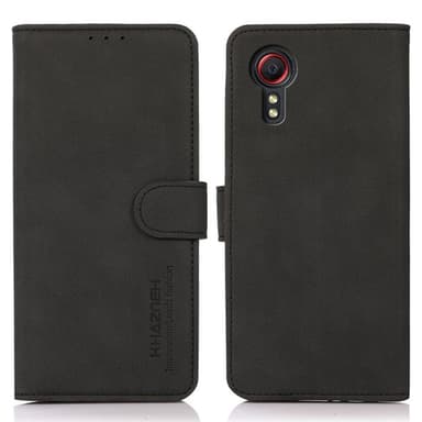 SKALO Samsung Xcover 7 KHAZNEH Lompakkokotelo PU-nahasta - Musta