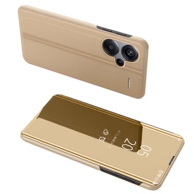 SKALO Xiaomi Redmi Note 13 Pro+ Clear View Mirror Lompakko - Kulta