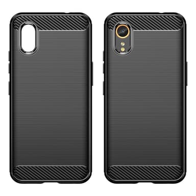 SKALO Samsung Xcover 7 Armor Carbon Iskunkestävä TPU suojakuori - Musta