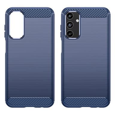 SKALO Samsung A15 5G Armor Carbon Iskunkestävä TPU suojakuori - Sininen