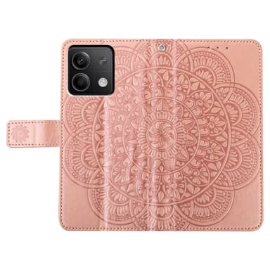 SKALO Xiaomi Redmi Note 13 5G Mandala lompakkokotelo - Ruusukulta