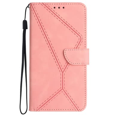 SKALO Motorola Moto G04 Kohokuvioitu PU Nahka Lompakkokotelo - Pinkki