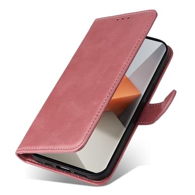 SKALO Xiaomi Redmi Note 13 Pro+ PU-nahkainen Lompakkokotelo - Pinkki