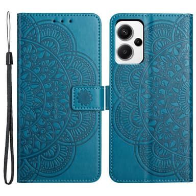 SKALO Xiaomi Redmi Note 13 Pro+ Mandala lompakkokotelo - Sininen