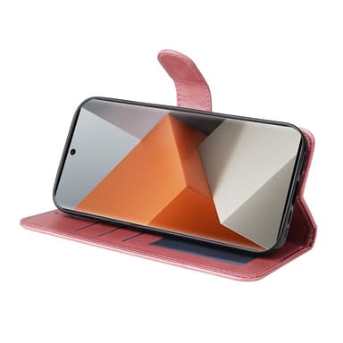 SKALO Xiaomi Redmi Note 13 Pro+ PU-nahkainen Lompakkokotelo - Pinkki