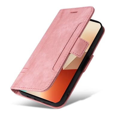 SKALO Xiaomi Redmi Note 13 5G BETOPNICE 001 Lompakkokotelo PU-nahkaa - Pinkki