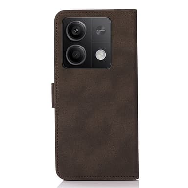 SKALO Xiaomi Redmi Note 13 5G KHAZNEH Lompakkokotelo PU-nahasta - Ruskea