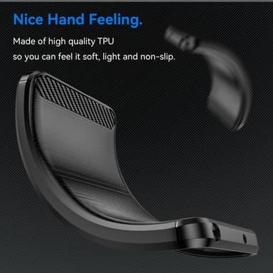 SKALO Samsung Xcover 7 Armor Carbon Iskunkestävä TPU suojakuori - Musta