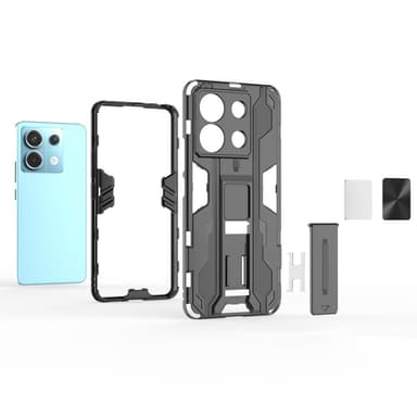 SKALO Xiaomi Redmi Note 13 Pro 5G Hybrid BIBERCAS Suojakuori - Musta
