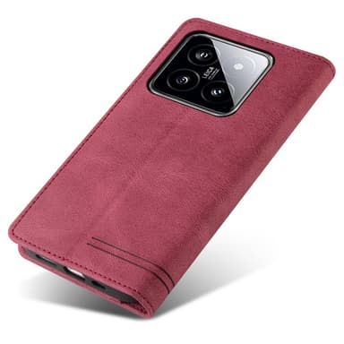 SKALO Xiaomi 14 5G GQ.UTROBE Lompakkokotelo PU-nahkaa - Punainen