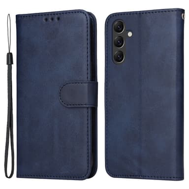 SKALO Samsung A15 5G PU-nahkainen Lompakkokotelo - Sininen