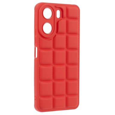 SKALO Xiaomi Redmi 13C 4G Puffer Bumper TPU-suojakuori - Punainen
