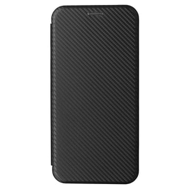 SKALO Xiaomi Redmi Note 13 Pro+ Carbon Fiber Lompakkokotelo - Musta
