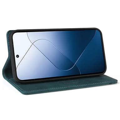 SKALO Xiaomi 14 5G GQ.UTROBE Lompakkokotelo PU-nahkaa - Sininen