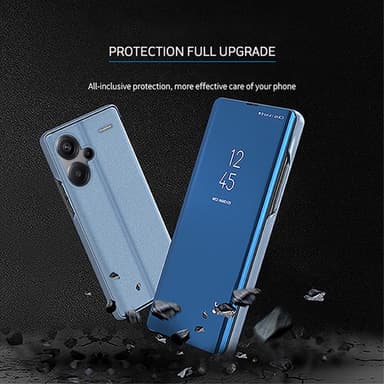 SKALO Xiaomi Redmi Note 13 Pro+ Clear View Mirror Lompakko - Kulta