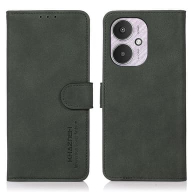 SKALO Xiaomi Redmi 13C 4G KHAZNEH Lompakkokotelo PU-nahasta - Punainen