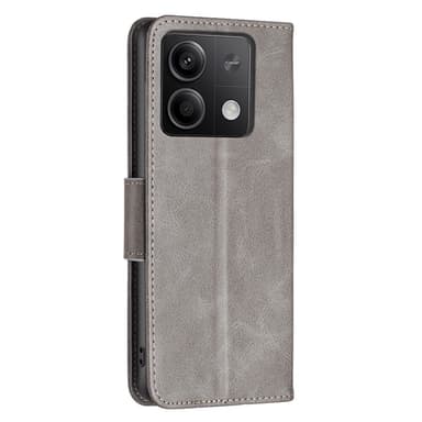 SKALO Xiaomi Redmi Note 13 4G Lompakkokotelo PU-nahkaa - Harmaa