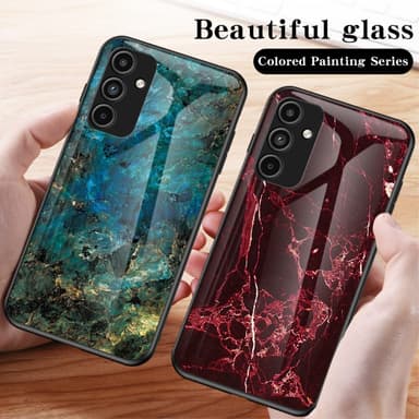 SKALO Samsung A15 4G Marmori karkaistu lasi TPU-suojakuori - #3