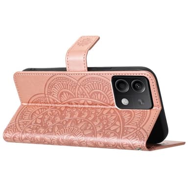 SKALO Xiaomi Redmi Note 13 5G Mandala lompakkokotelo - Ruusukulta
