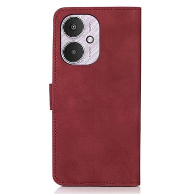 SKALO Xiaomi Redmi 13C 4G KHAZNEH Lompakkokotelo PU-nahasta - Punainen