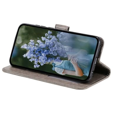 SKALO Samsung A15 4G Mandala lompakkokotelo - Harmaa