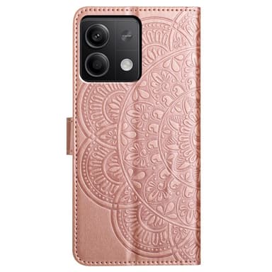SKALO Xiaomi Redmi Note 13 5G Mandala lompakkokotelo - Ruusukulta