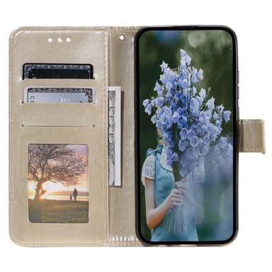 SKALO Xiaomi Redmi 13C 4G Mandala lompakkokotelo - Kulta