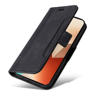 SKALO Xiaomi Redmi Note 13 5G BETOPNICE 001 Lompakkokotelo PU-nahkaa - Musta