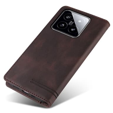 SKALO Xiaomi 14 5G GQ.UTROBE Lompakkokotelo PU-nahkaa - Ruskea