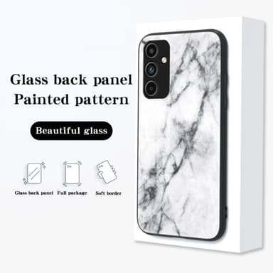 SKALO Samsung A15 4G Marmori karkaistu lasi TPU-suojakuori - #3