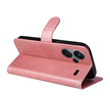 SKALO Xiaomi Redmi Note 13 Pro+ PU-nahkainen Lompakkokotelo - Pinkki